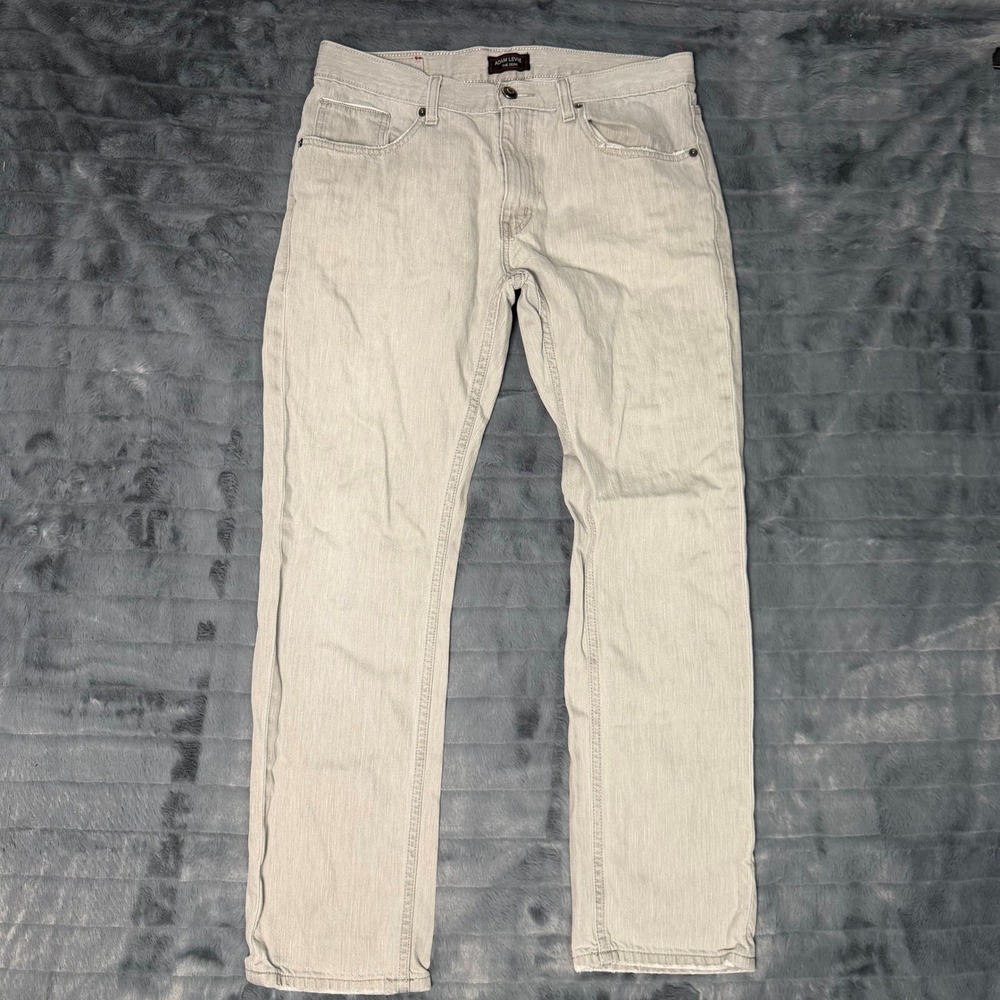 Adam Levine The Dean Mens Light Grey Straight Leg Denim Jeans 33x30